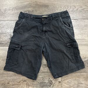 Vintage Raw Cargo Shorts Men’s 32 Loose Black Faded Skater Y2K